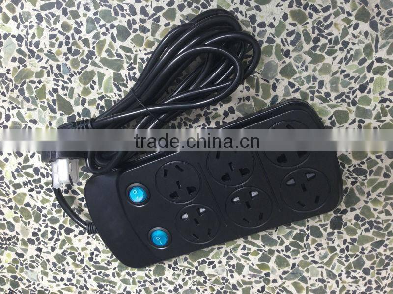 Supplying Three 6 Outlet Power Electrical Socket Surge Protector Strip Splitter 3M