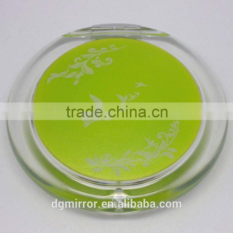Lovely round ladies cosmetic mirror, round acrylic pocket mirror, double sided round purse mirror
