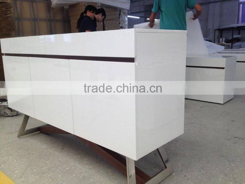 Modern High Glossy White Wooden Dining Cabinet Buffet D285#