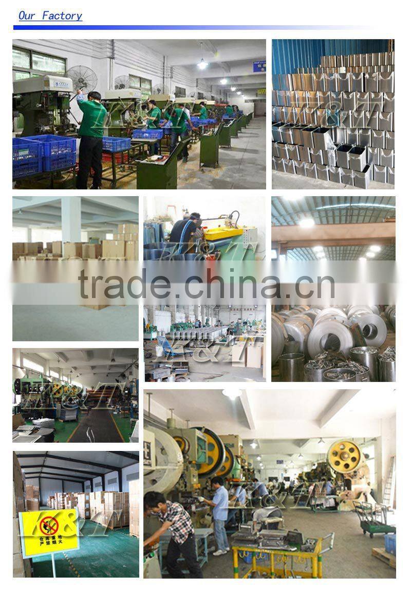 5L simple stainless steel rubbish bin with base