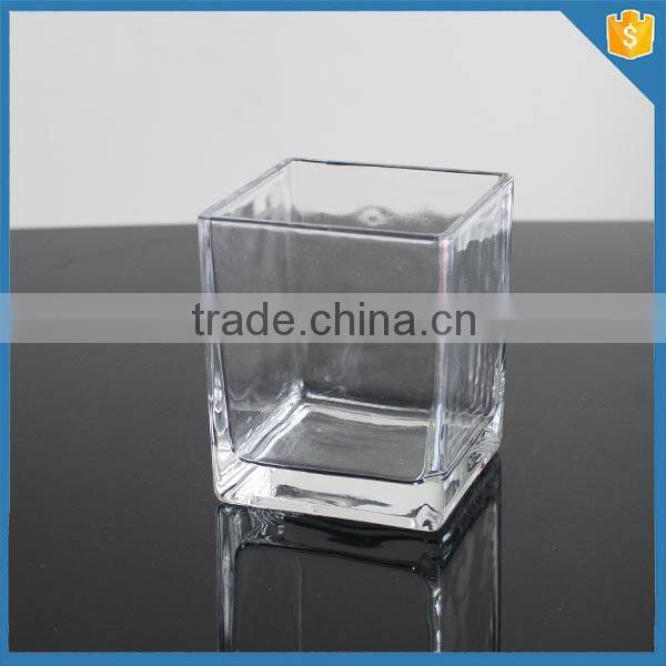 Cube colored glass Vase centerpieces vases
