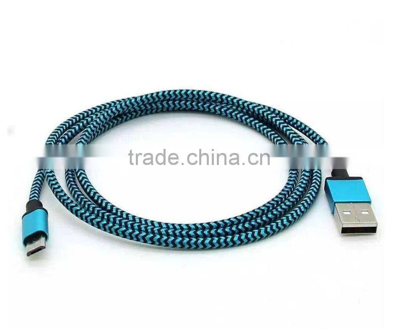 Durable Braided Nylon USB Data Sync Charger Cable Cord for Samsung Data Sync Data Charging Usb Cable