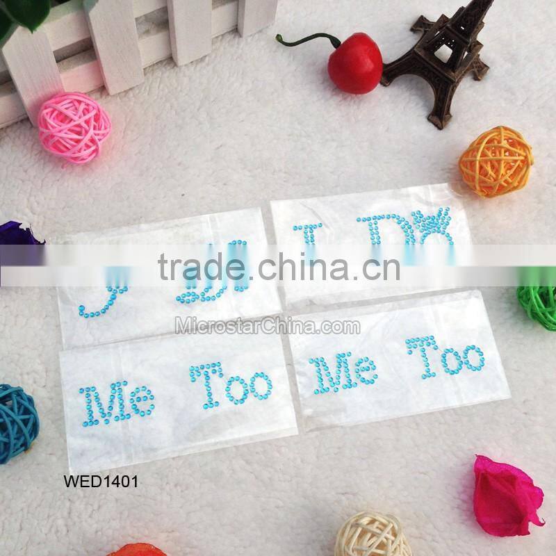 acrylic rhinestone Wedding Shoe Stickers I DO sticker for shoe,I DO shoe sticker,high quality rhinestone Wedding Stickers