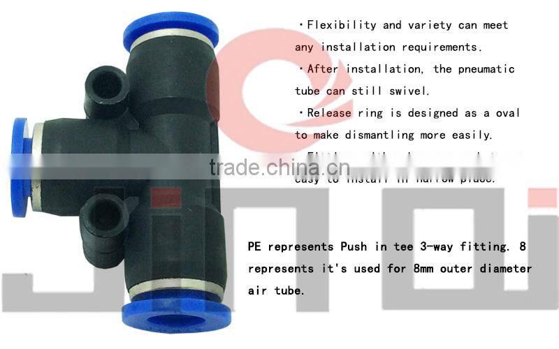 alibaba china pneumatic tee plastic joint