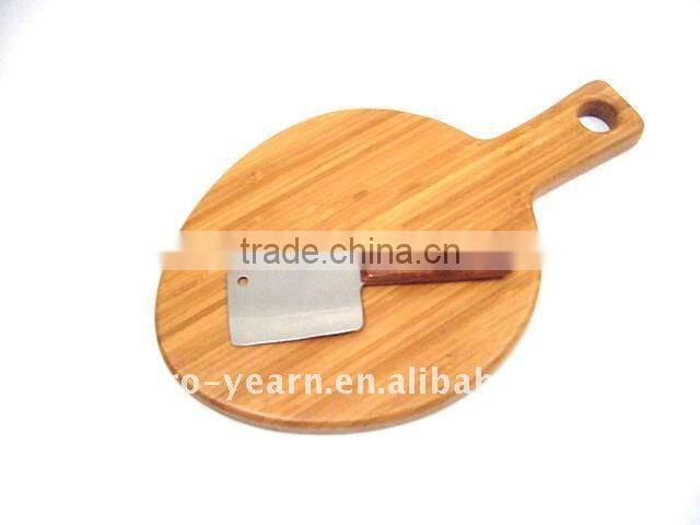 Acacia Wood Cutting Board Chopping Block with Handle and Leaf Shape
