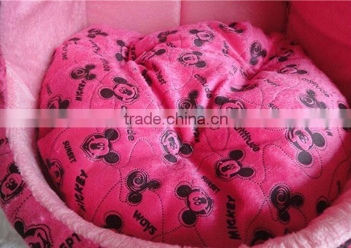 The princess and lovely type short-pile velour dog pet bed
