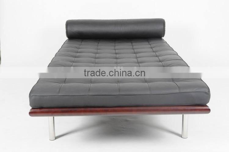Buy 2016 luxury replica leather black mies van der rohe barcelona daybed