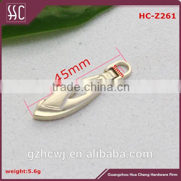 new style customized zipper,fashion metal zipper puller slider for handbag,bag accessory