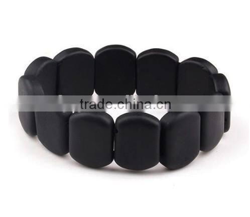 Natural black bian stone bangle