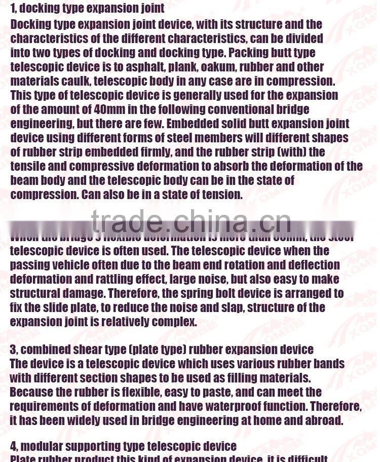 Prestressed GQF - C40 c60 type C80 seam strip maurer bridge highway bridge expansion joints