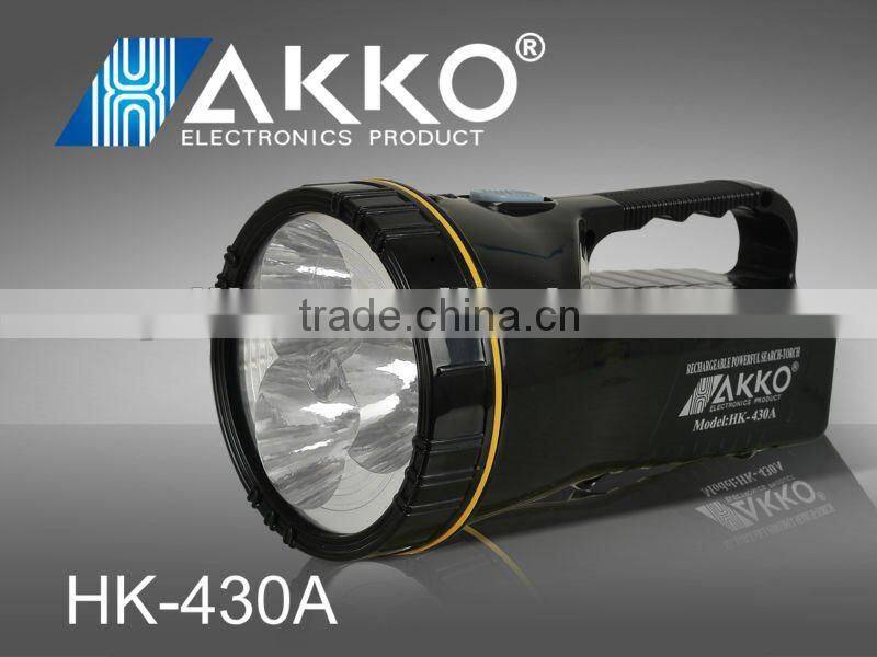 AKKO long time lighting Black Rechargeable led flashlight torch