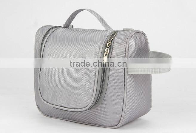 Black Grid Pattern Cosmetic Make Up Small Zippered Bag