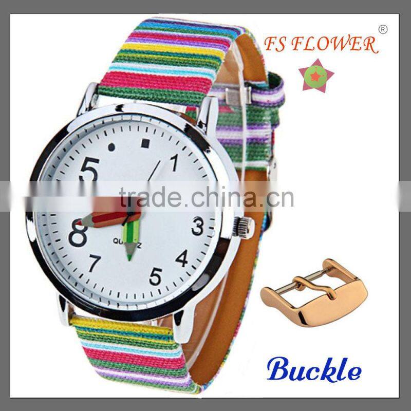 FS FLOWER - Nylon Colorful Band Watch Gifts For Children