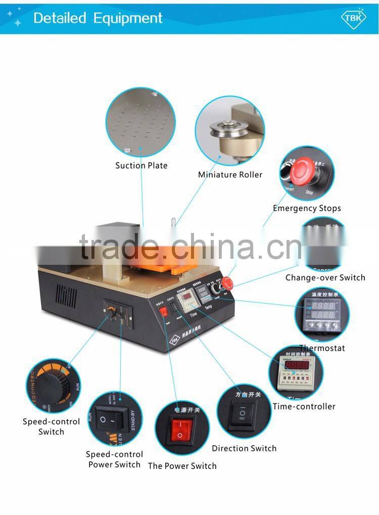 TBK 2016 aluminum alloy automatic separator LCD touch screen replacement