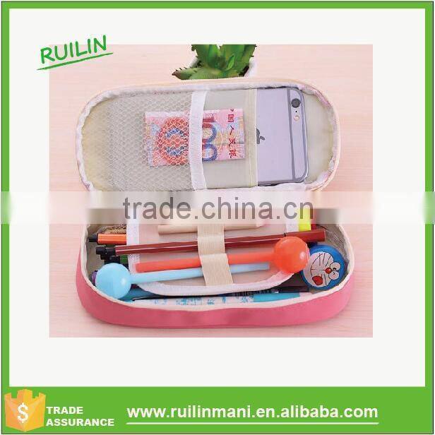 Hot sale No Smell Unisex PU Cute Pencil Case Cartoon Big Capacity Storage Big Hero pencil pouch Cosmetic Bag