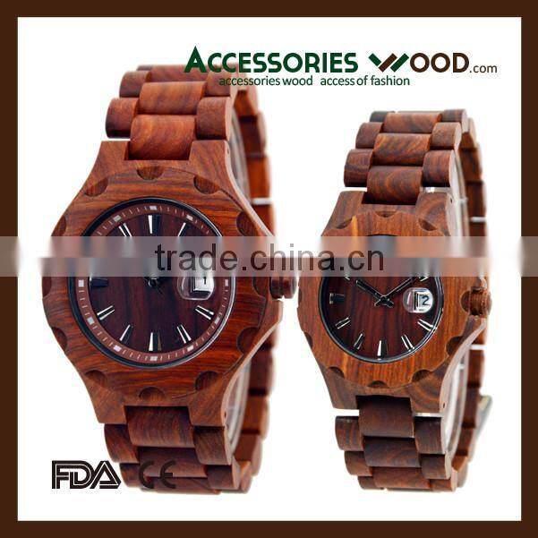 wrist watch man or woman wooden watches red sandalwood
