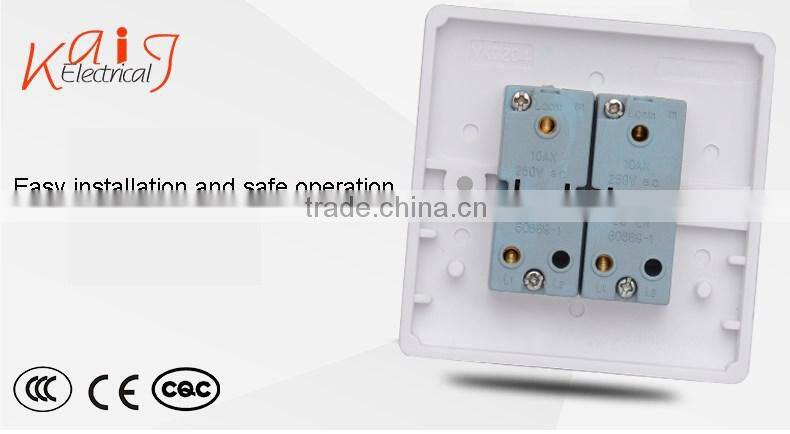 High quality UK standard two gang one way or two way wall switch