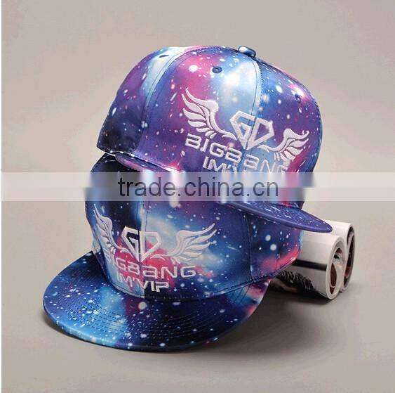Fashion flat embroidered snapback caps