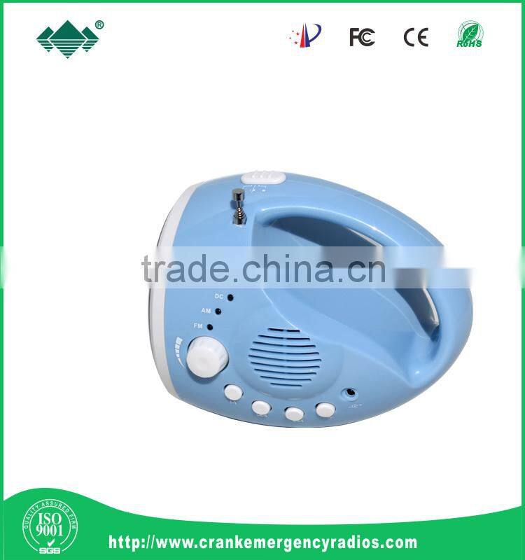 Emergency portable dynamo led flashlight with radio