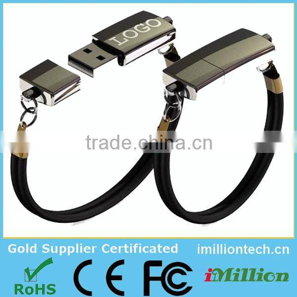 braided leather usb bracelet