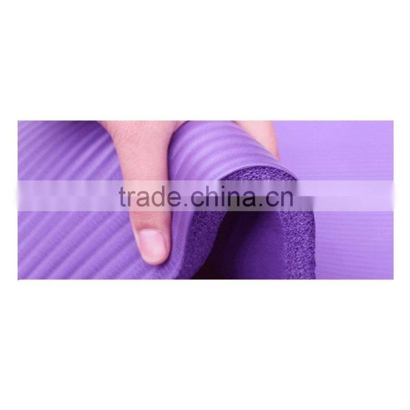 High Density NBR Exercise Yoga Mat with Carry Strap for Gymnastic Fitness