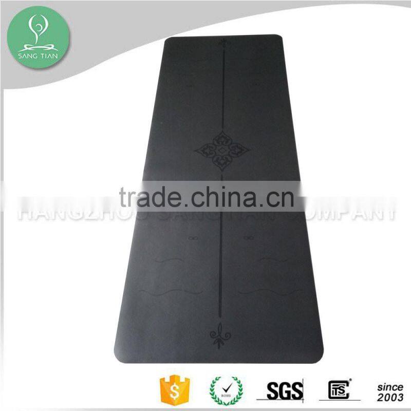 2016 best new product black recycled rubber polyurethane anti-fatigue yoga mats