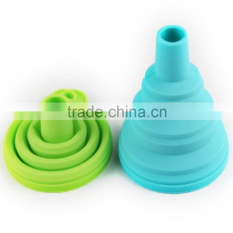 2Piece Liquid Transfer Silicone Folding Funnel Set