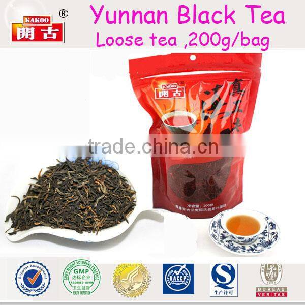 China yunnan natural black loose tea