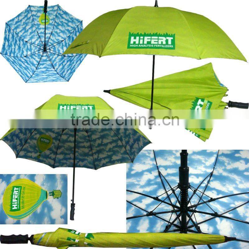 UV protection advertising big golf umbrella