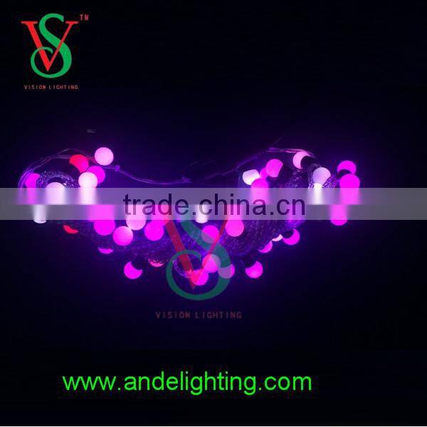 Factory wholesale New design clear wire led ball string light outdoor lighting