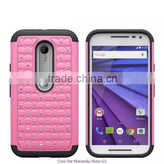 Customized Crystal Star Phone Case Cover Back for Moto G2 G3