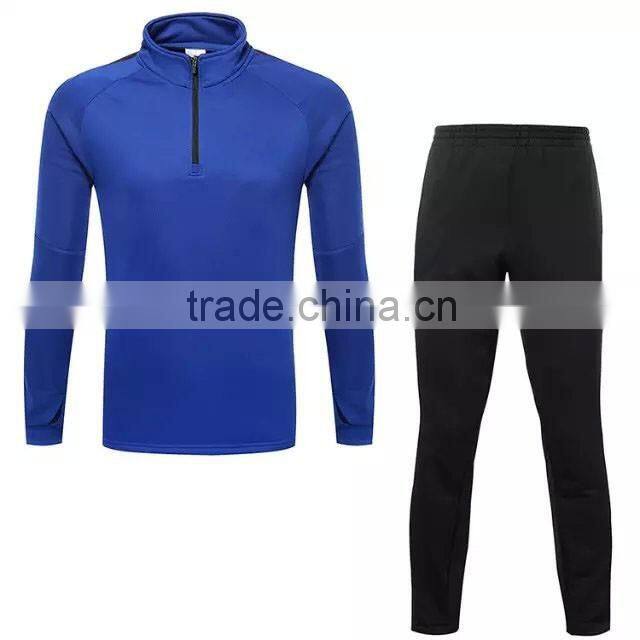 Latest Design soccer team thailand quality 100% Polyester Mens Sport Tracksuit