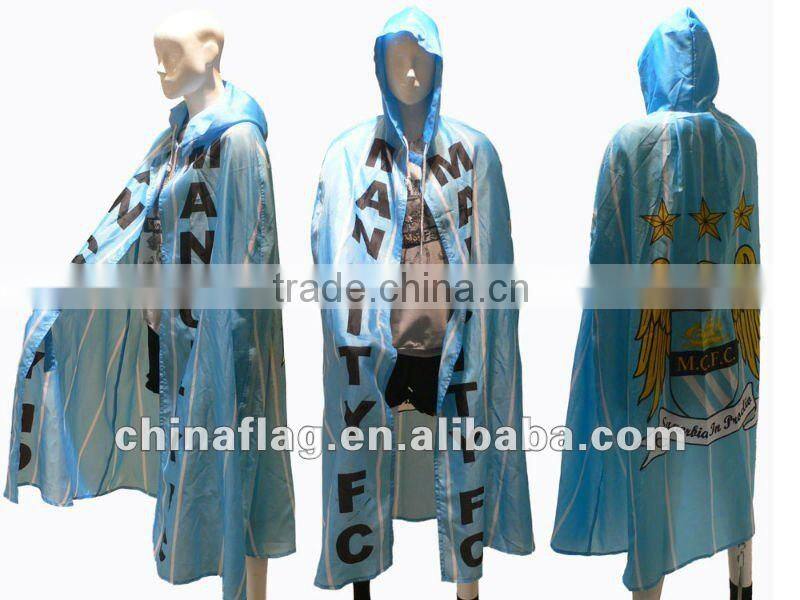 Waterproof Red color advertising Poncho,Popular Raincoats for sport flag