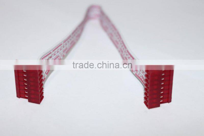 KSM electrical cable assemble Custom Flat Ribbon Cable Assembly with Micro Match 1.27mm Red IDC Socket and Red IDC Socket