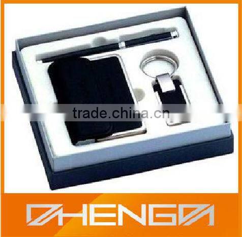 High quality customized made-in-china Black Leather Gift Set For Packaging(ZDG12-031)