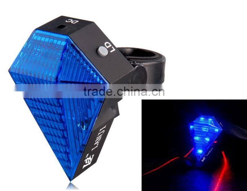 2-in-1 3-Mode 8-LED Bicycle Laser Tail Light