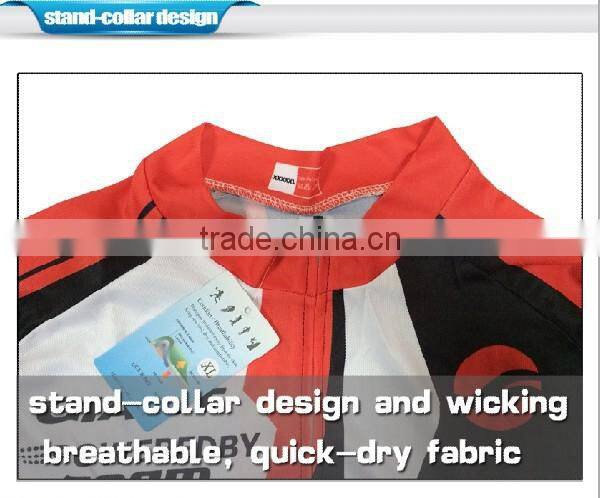 2016 spring new cartoon design Red long sleeve men women cycling clothing China cheap custom pro team cycling Jersey