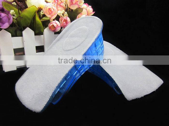 3 layers silicone height increasing shoe heel cushions soft gel heel cups adhesive foot care inner shoe lift taller pads