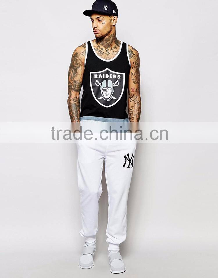Fashionable Mens Tank Top with Raiders Print