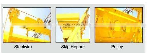Low cost JS500 concrete mixer with lift
