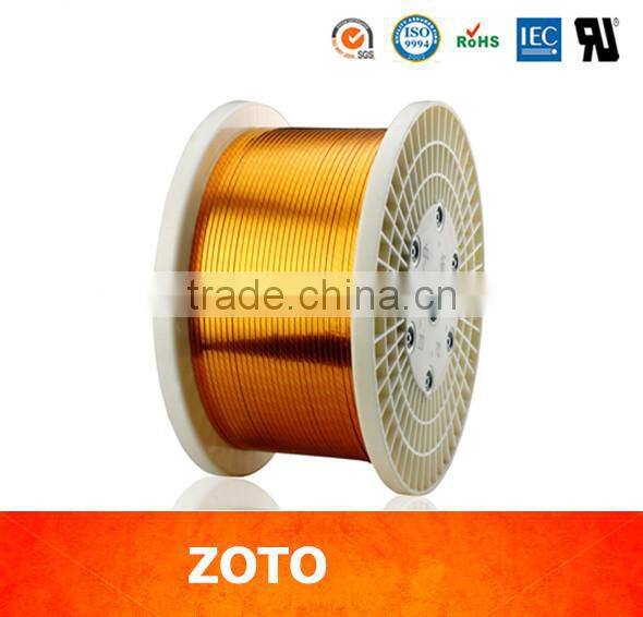 Class155 F degree polyester enamel flat aluminum craft wire for motors