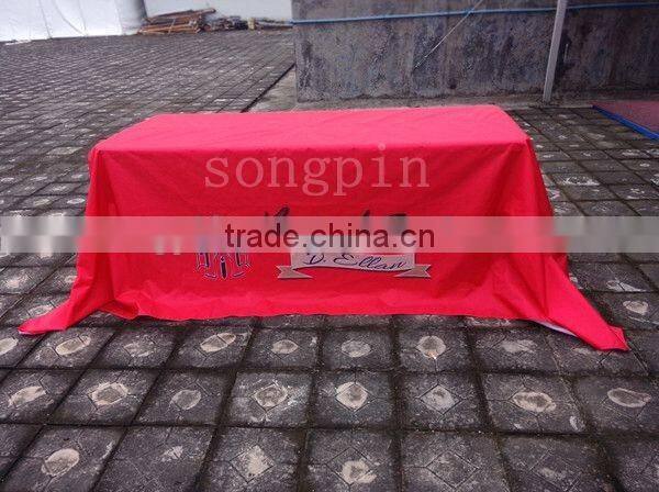 Best fabric waterproof for table cloth with custom logo priniting