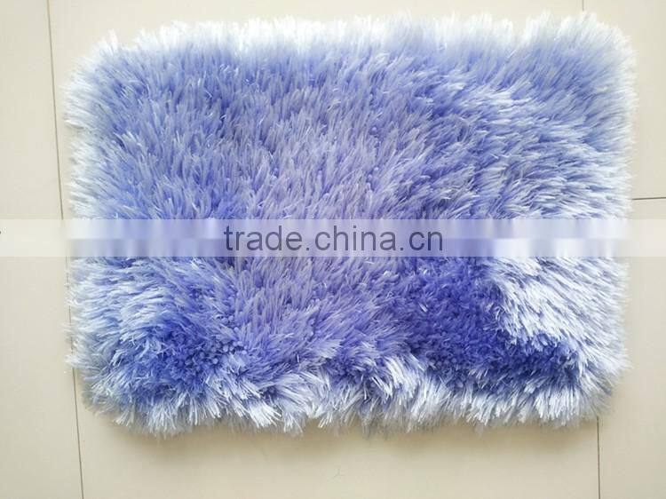 plush chenille home mat with non slip base