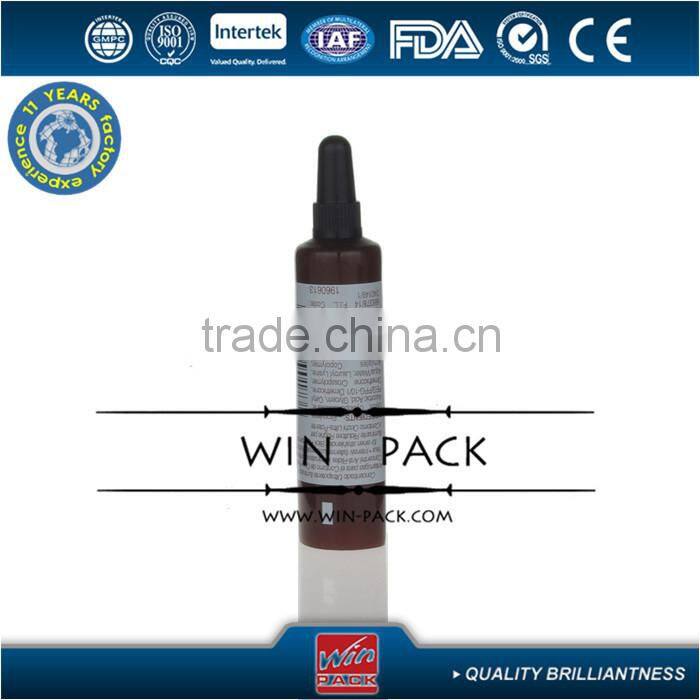 10ml brown long nozzle head tube,eye cream tube,essence tube,concealer tube