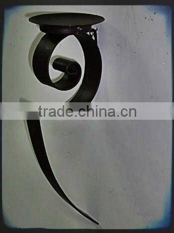 handicrafts Home decor gift cheap candleholder metal wall mounted wrought iron candle holder