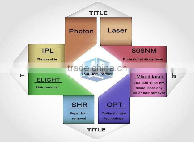 Two handles hair removal machine for removal hair permanently