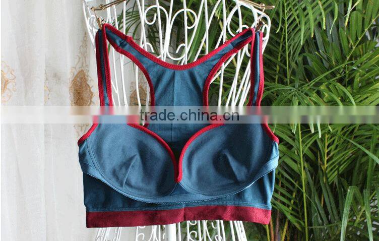New Women Racerback Sports Bra Yoga Fitness Padded Stretch Seamless Gym Tank Top Bra M/L
