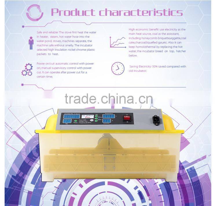 HHD 96% Hatching Rate Cheap and High Quality Chicken Duck Goose Parrot Small Birds Ostrich Egg Incubator Hatching 50 Eggs