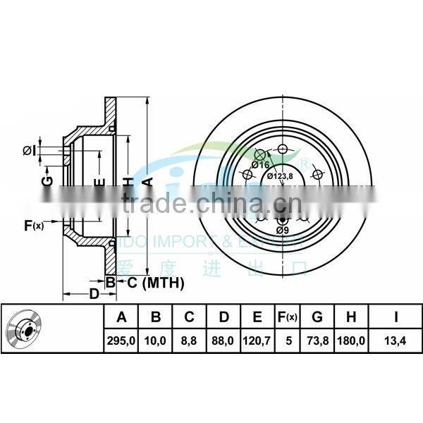 Hydraulic brake disc price for JAGUAR JLM1830
