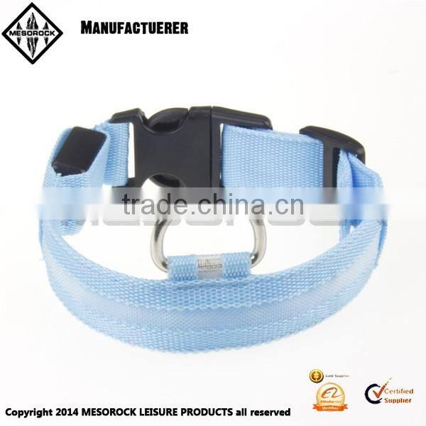 Wholesale Adjustable Sizes with Plastic Snap Closure Pet Collar Led Dog Collar
